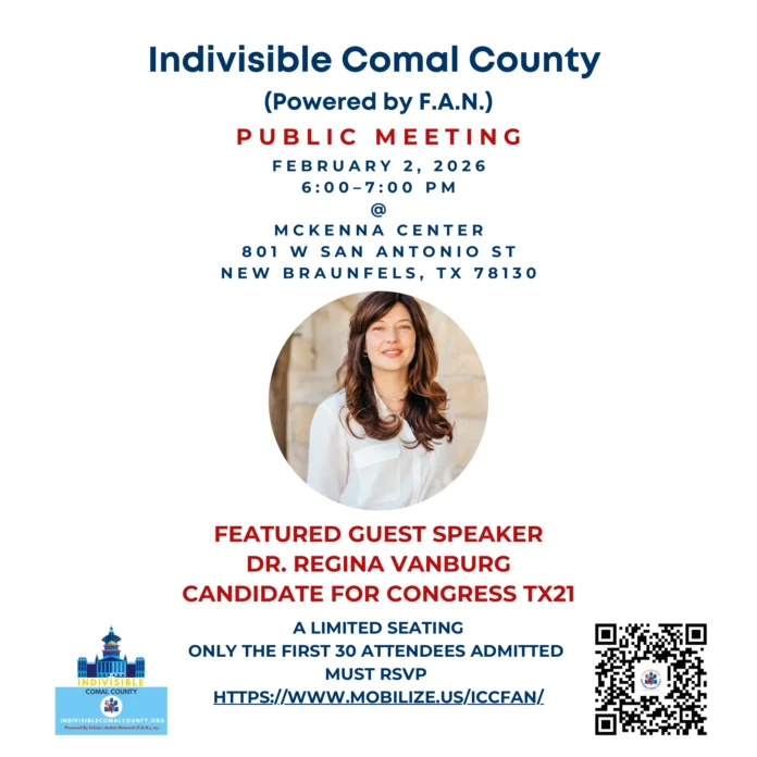 Indivisible Comal County with Dr. Regina Vanburg | TX21 Candidate Indivisible Comal County with Dr. Regina Vanburg | TX21 Candidate